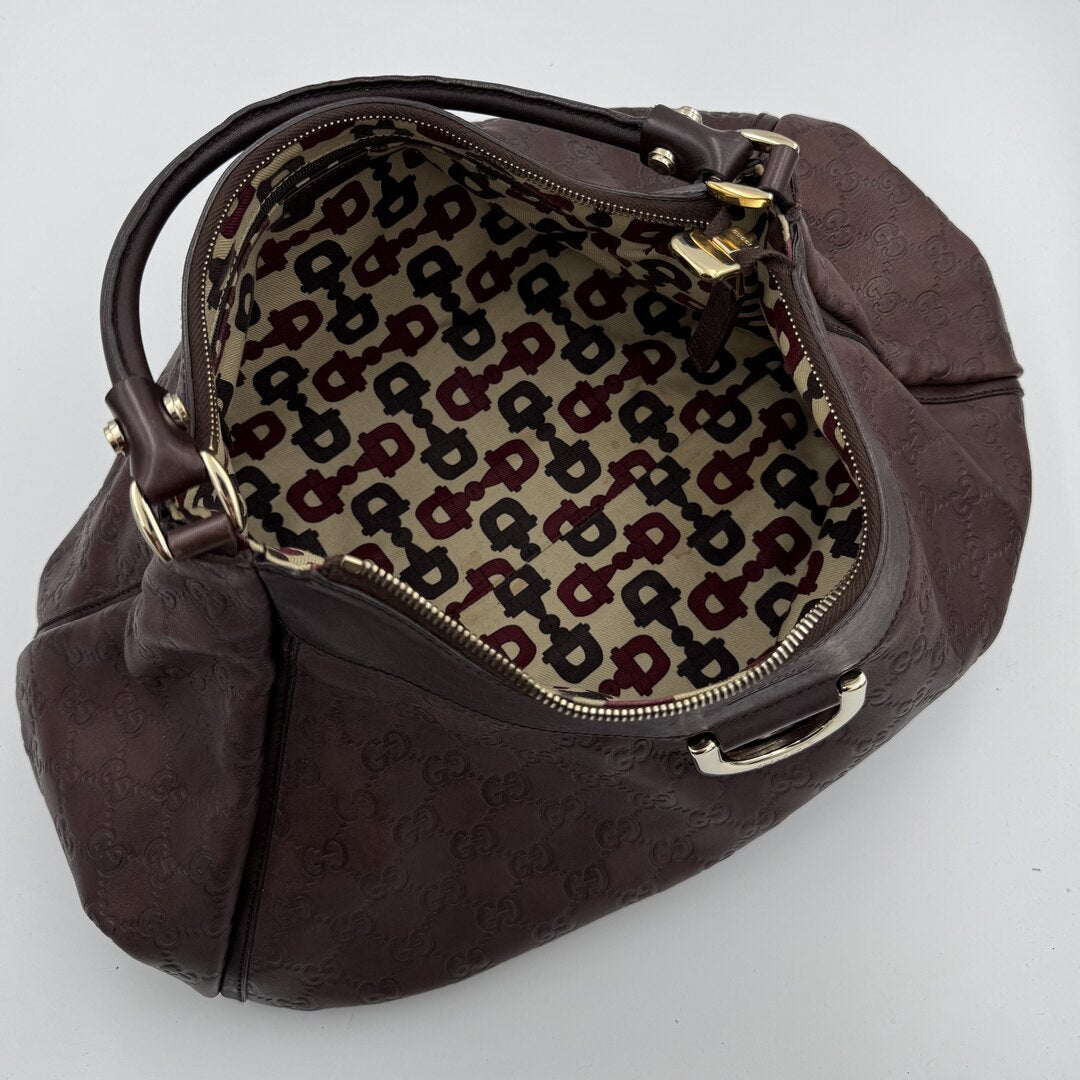 Gucci Guccissima Abbey Brown Shoulder Bag