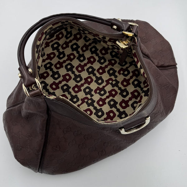 Gucci Guccissima Abbey Brown Shoulder Bag