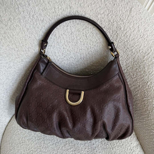 Gucci Guccissima Abbey Brown Shoulder Bag