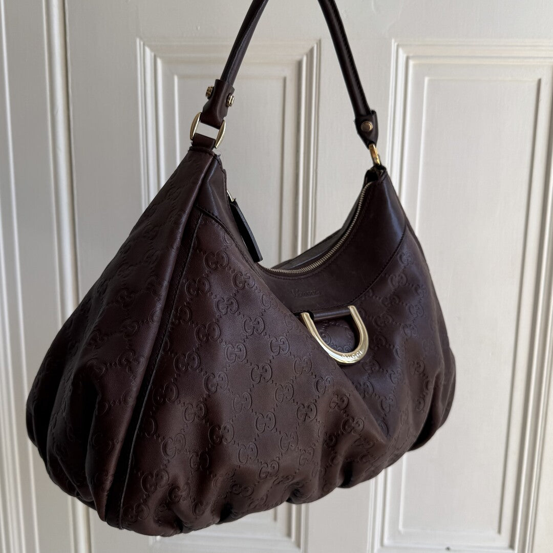 Gucci Guccissima Abbey Brown Shoulder Bag