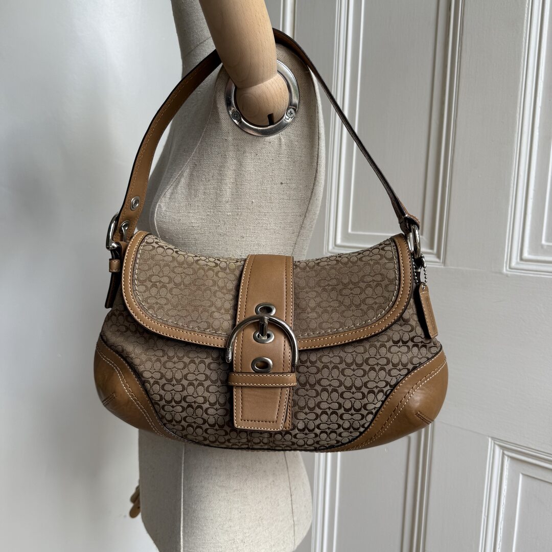 Coach Soho Mini Signature Brown Shoulder Bag