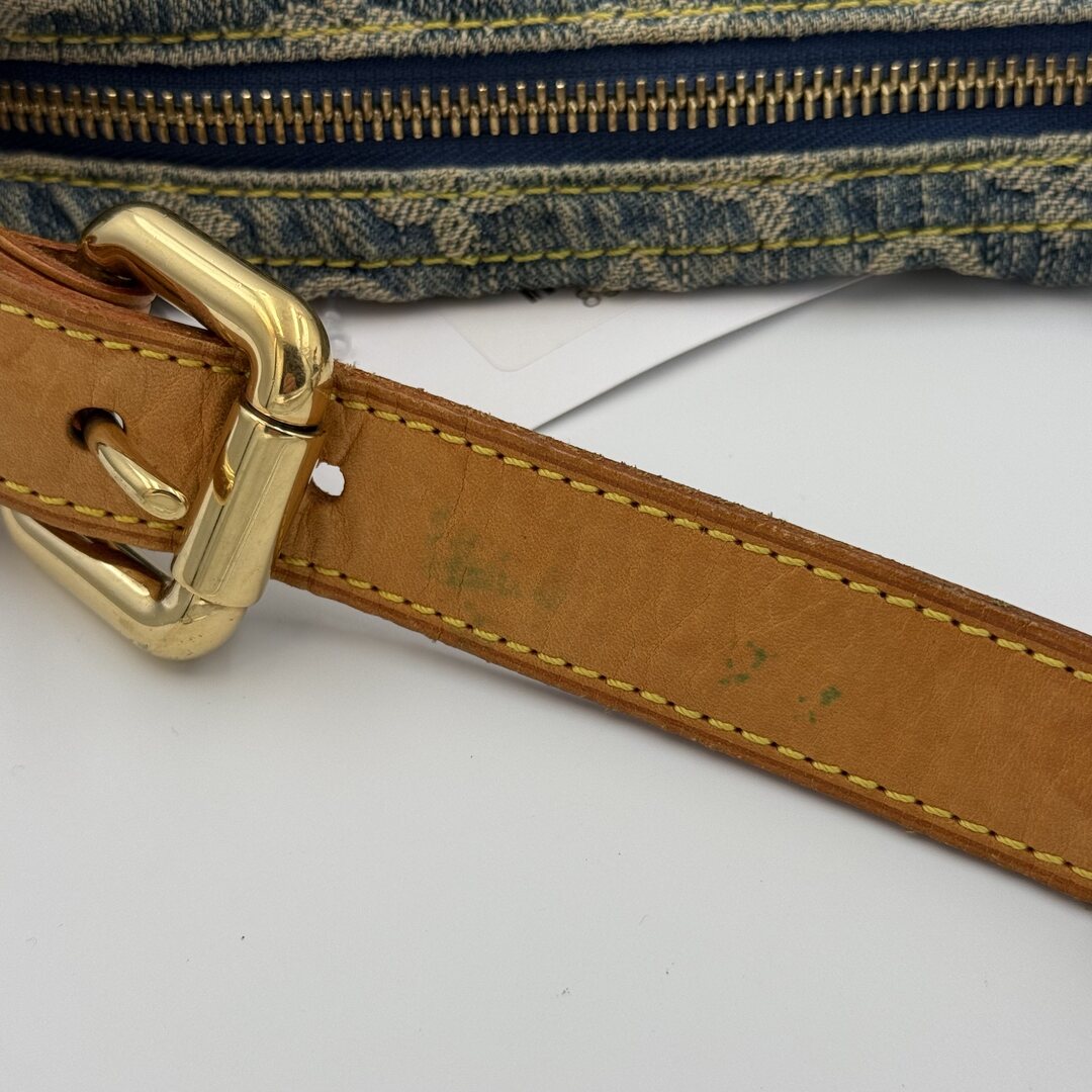 2006 Louis Vuitton Blue Denim Baggy PM Shoulder Bag