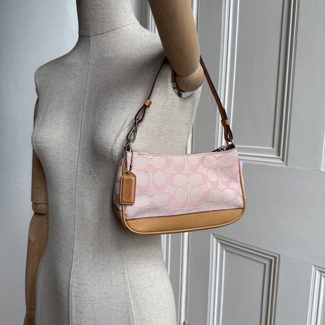 Coach Signature Demi Pink Shoulder Bag