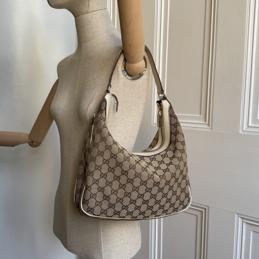 Gucci GG Canvas White Shoulder Bag
