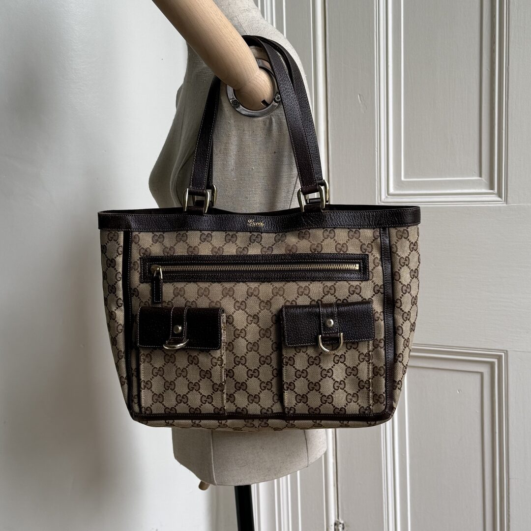 Gucci GG Canvas Abbey D-Ring Pocket Tote Bag