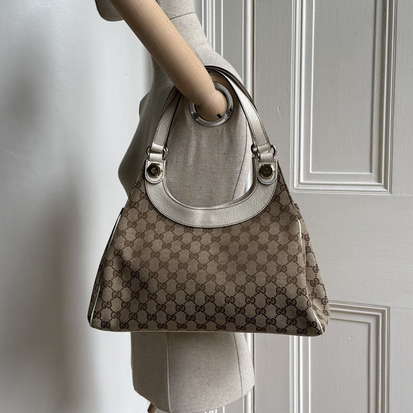 Gucci GG Monogram White Tote Bag