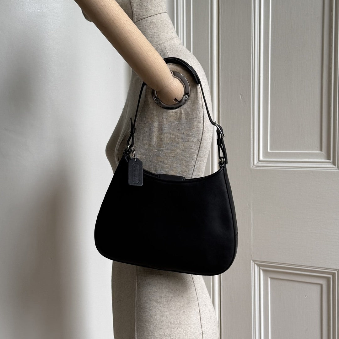 Coach Hobo Black Leather Shoulder Bag