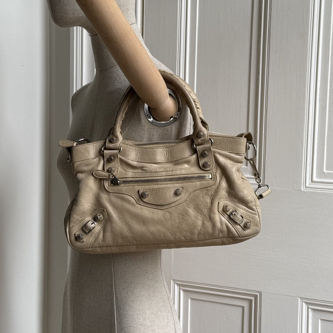 2003 Balenciaga First Beige Leather Handbag