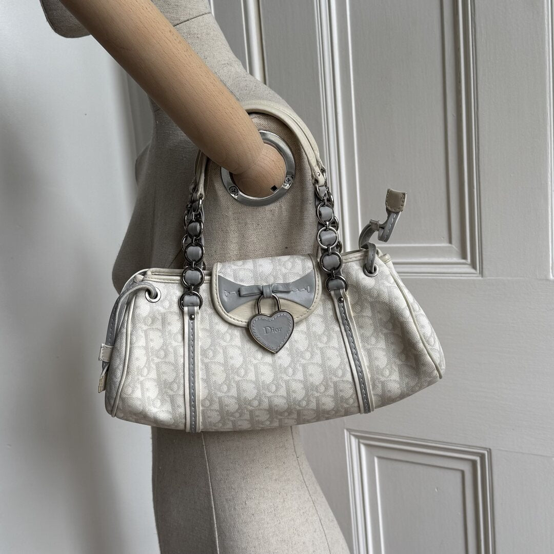 Dior Romantique Trotter White Shoulder Bag