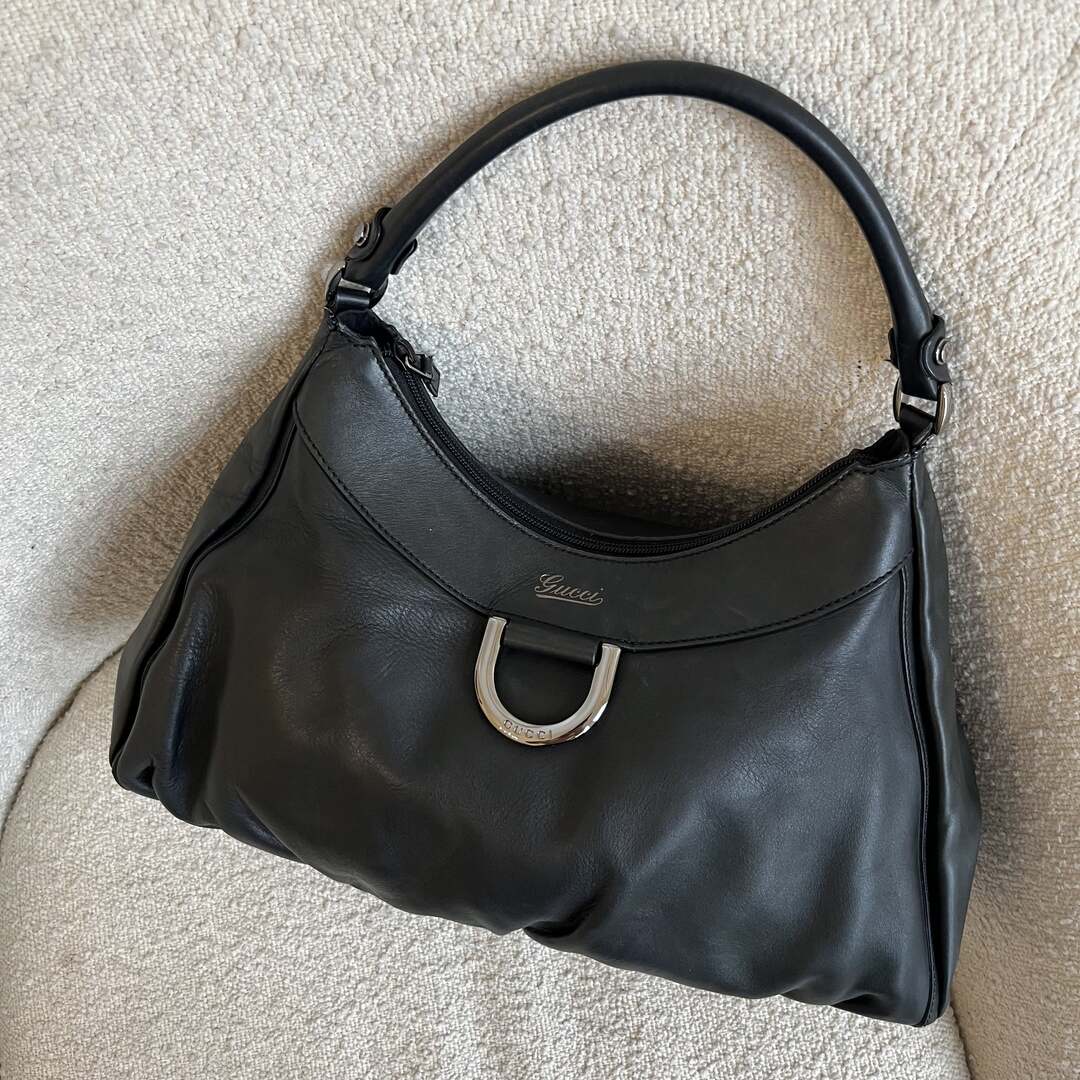 Gucci Abbey Leather Black Shoulder Bag