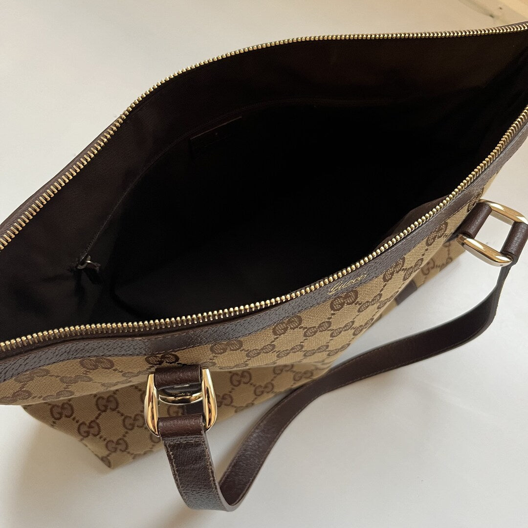 Gucci GG Canvas Abbey Brown Shoulder Bag