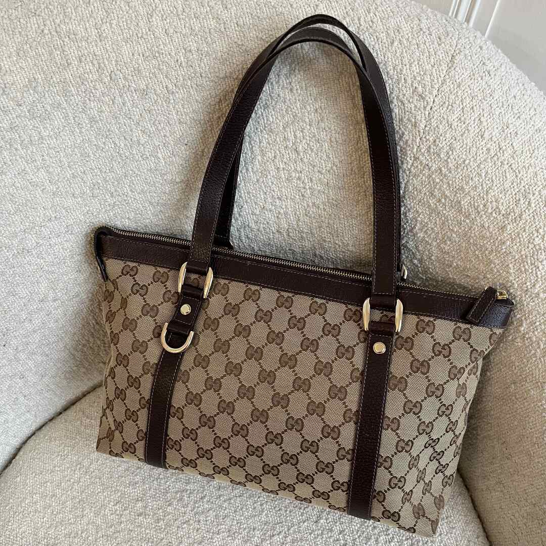 Gucci GG Canvas Abbey Brown Shoulder Bag