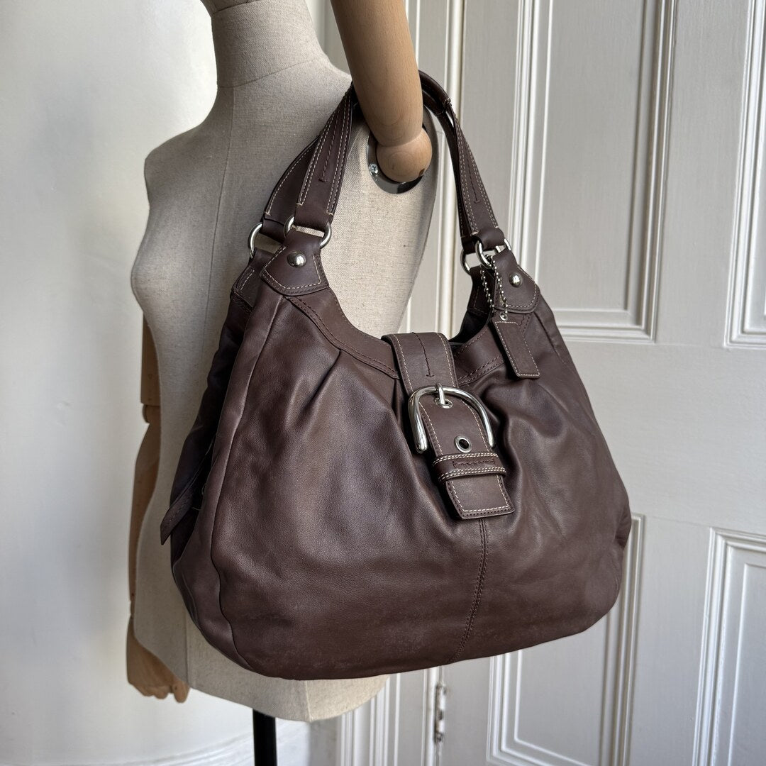Coach Soho Hobo Leather Brown Shoulder Bag