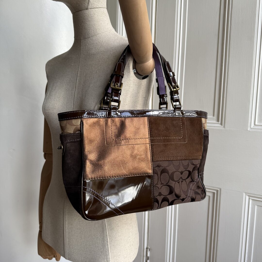 Coach Signature Patchwork Tote Bag