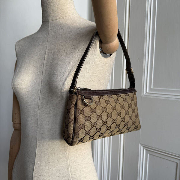 Gucci Mini Abbey D Ring Brown Shoulder Bag