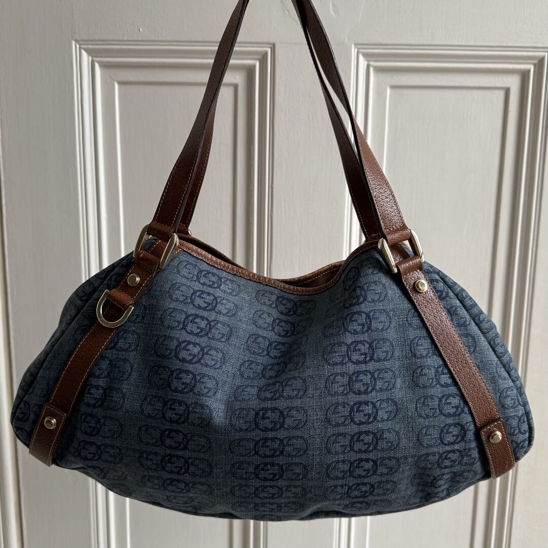Gucci GG Denim Abbey Tote Bag