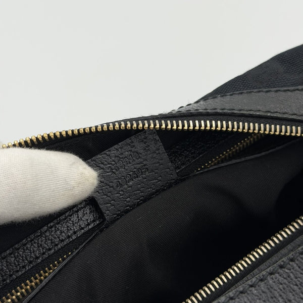 Gucci GG Canvas Black Hobo Shoulder Bag