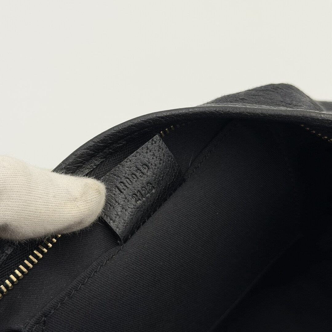 Gucci GG Canvas Mini Abbey D Ring Black Shoulder Bag