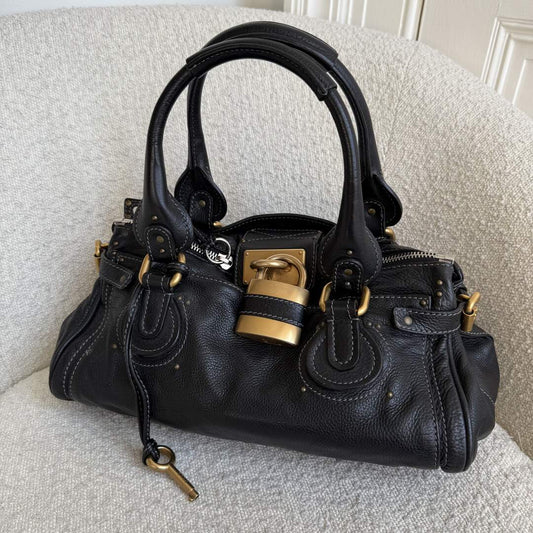 Chloe Paddington Leather Black Handbag