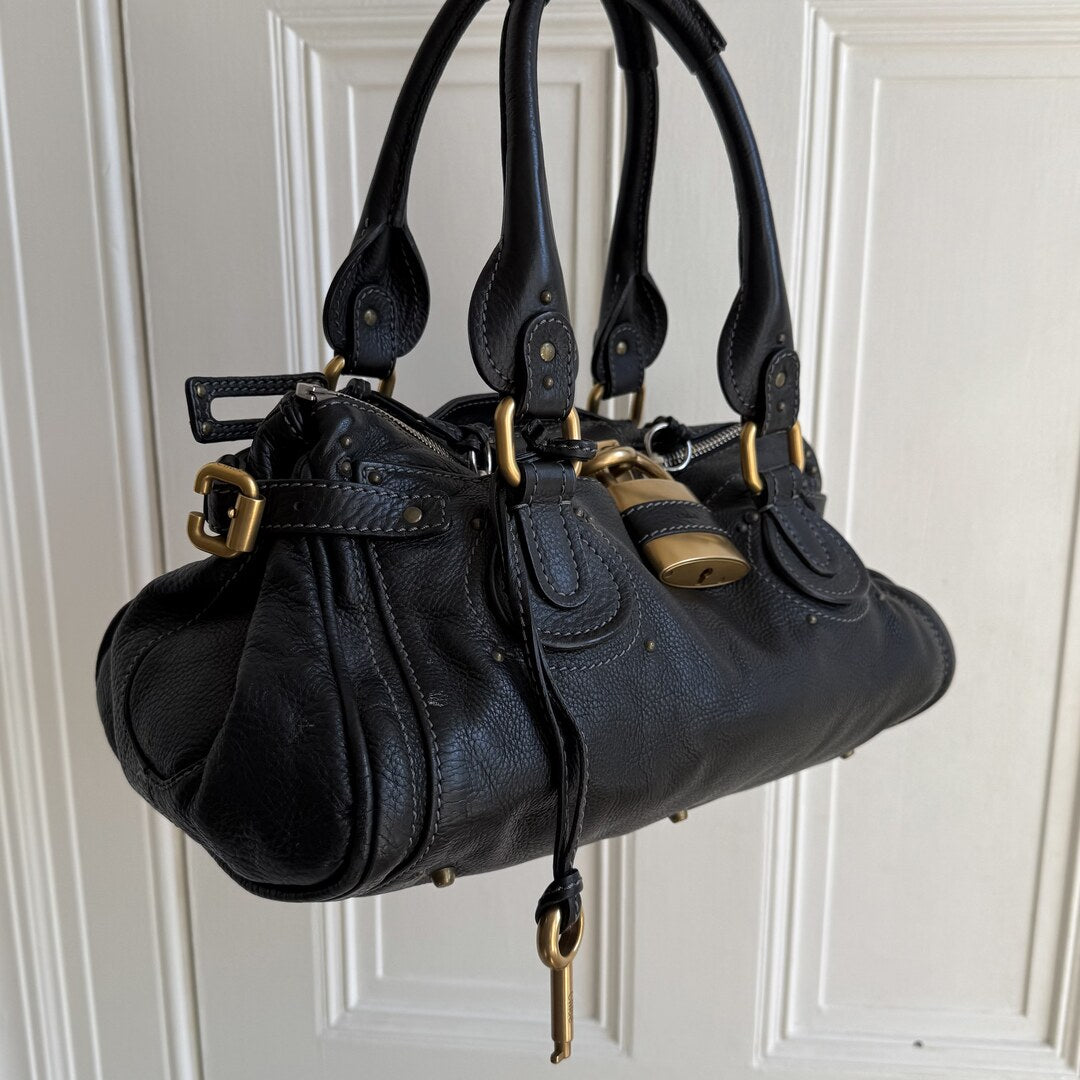 Chloe Paddington Leather Black Handbag