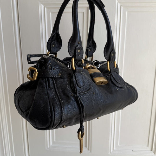 Chloe Paddington Leather Black Handbag