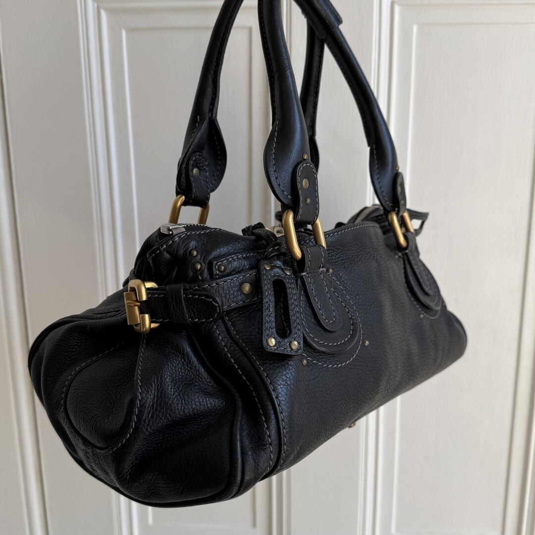 Chloe Paddington Leather Black Handbag