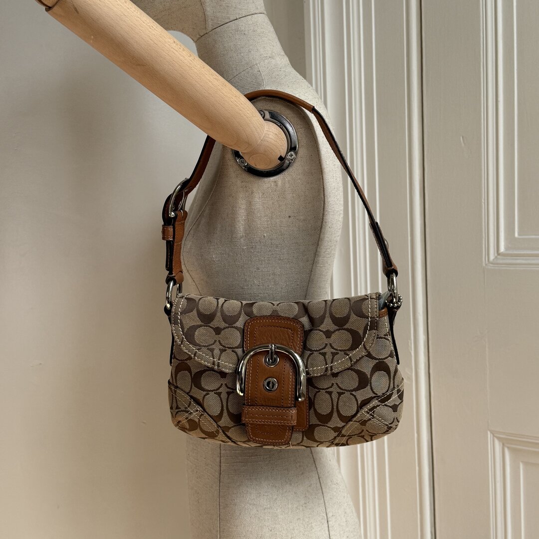 Coach Signature Soho Brown Shoulder Bag