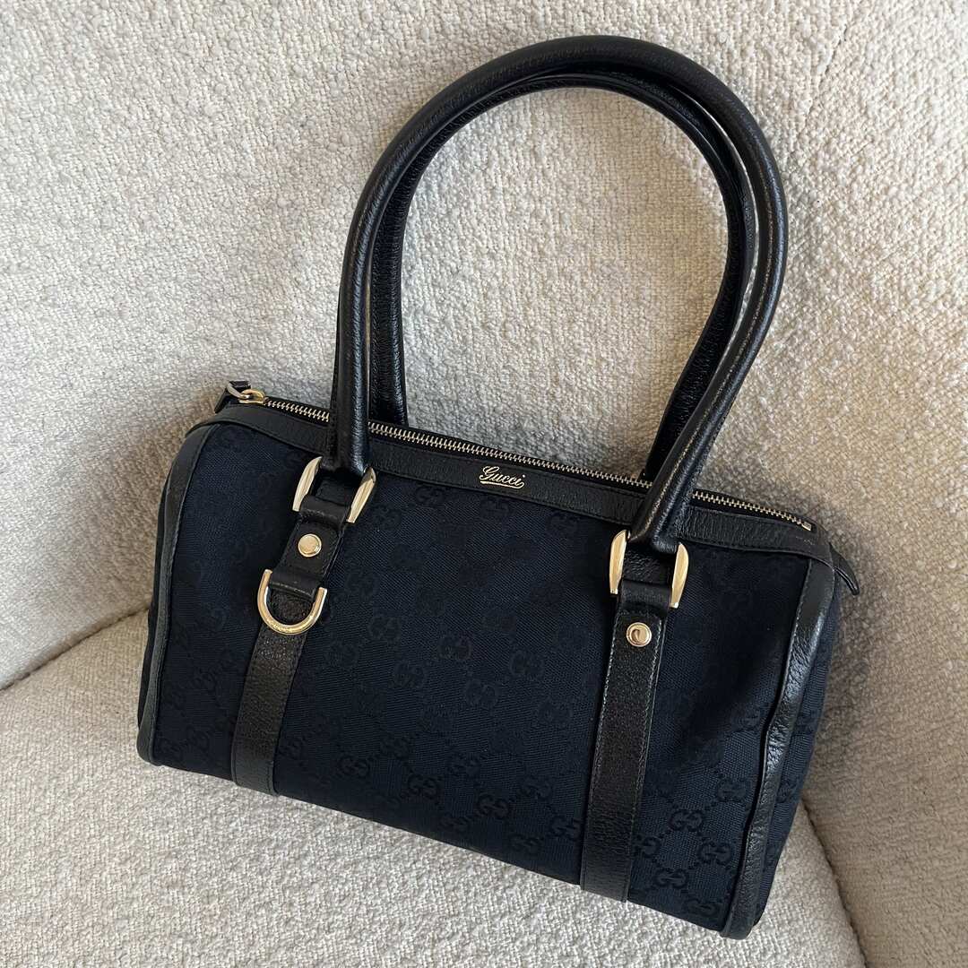 Gucci GG Canvas Abbey Black Shoulder Bag