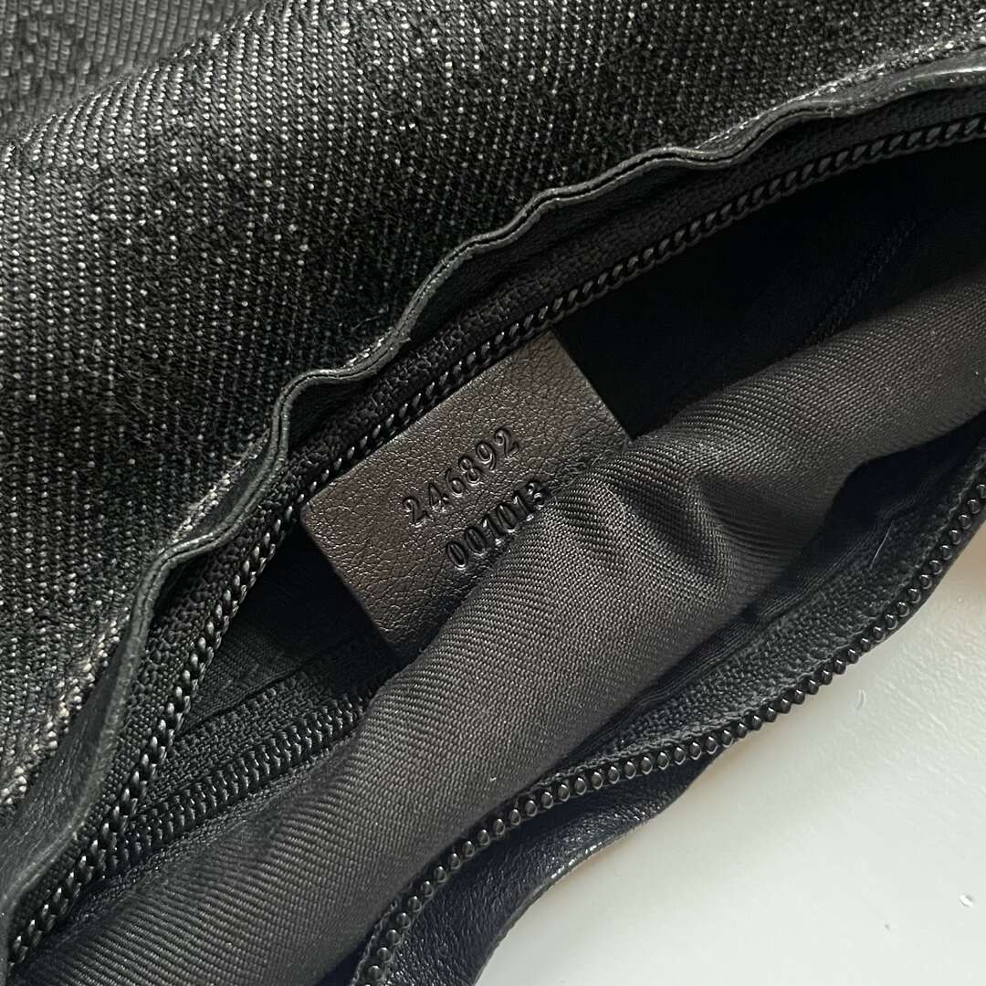 Gucci GG Canvas Hobo Black Shoulder Bag