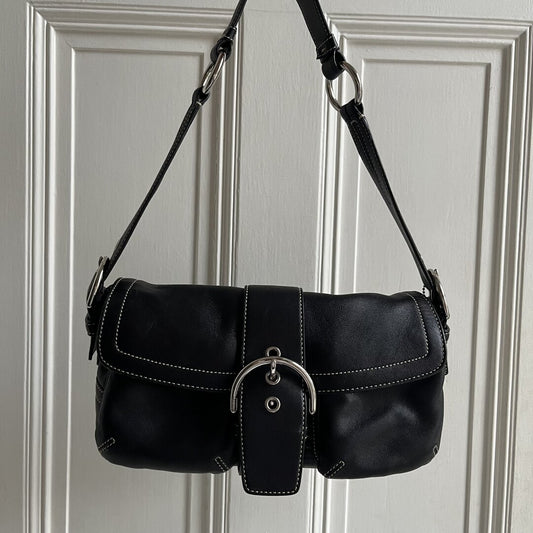 Coach Soho Leather Black Shoulder Bag