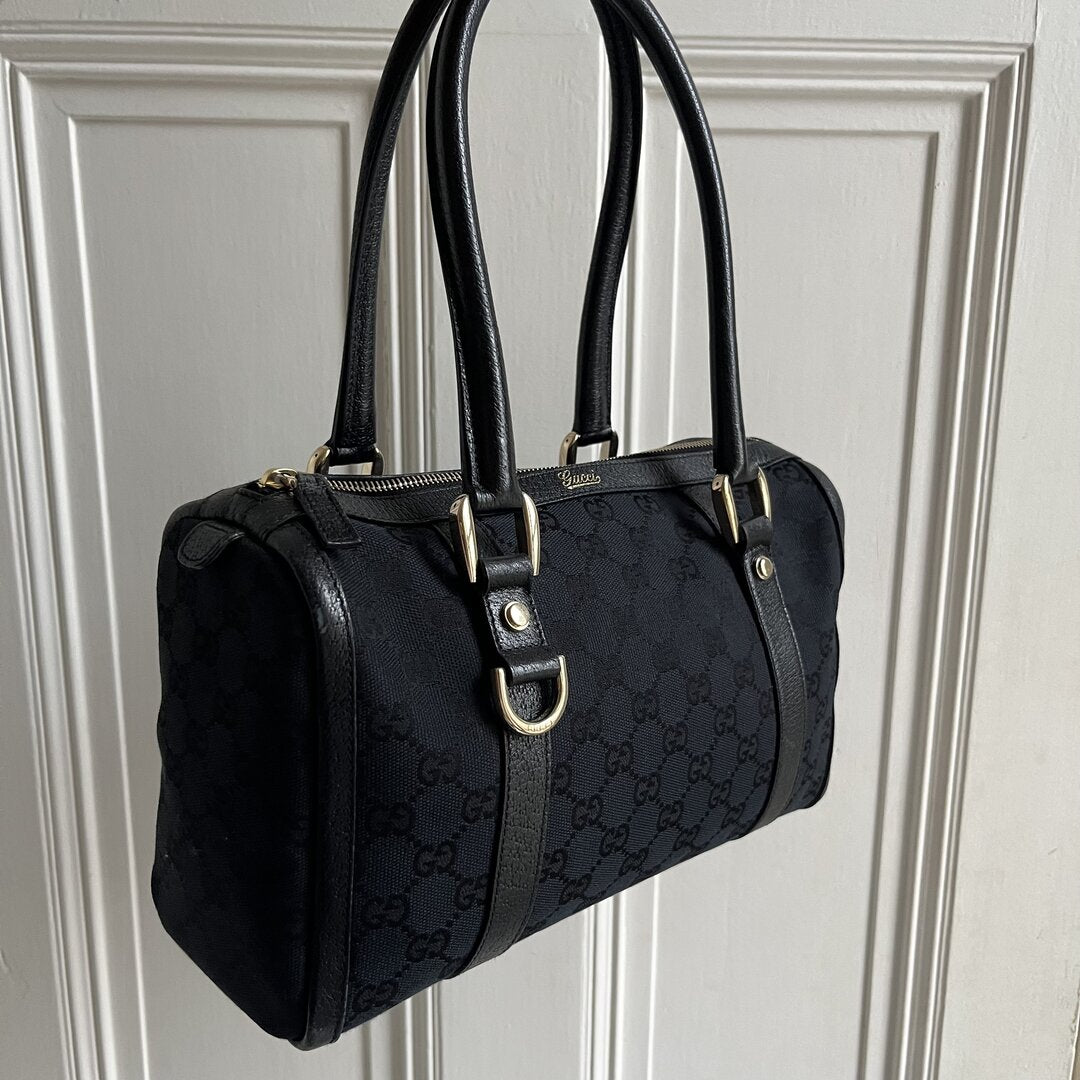 Gucci GG Canvas Abbey Black Shoulder Bag