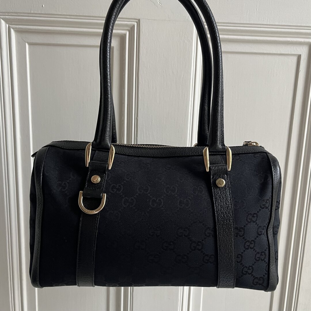 Gucci GG Canvas Abbey Black Shoulder Bag