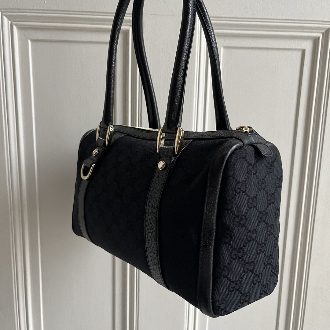 Gucci GG Canvas Abbey Black Shoulder Bag