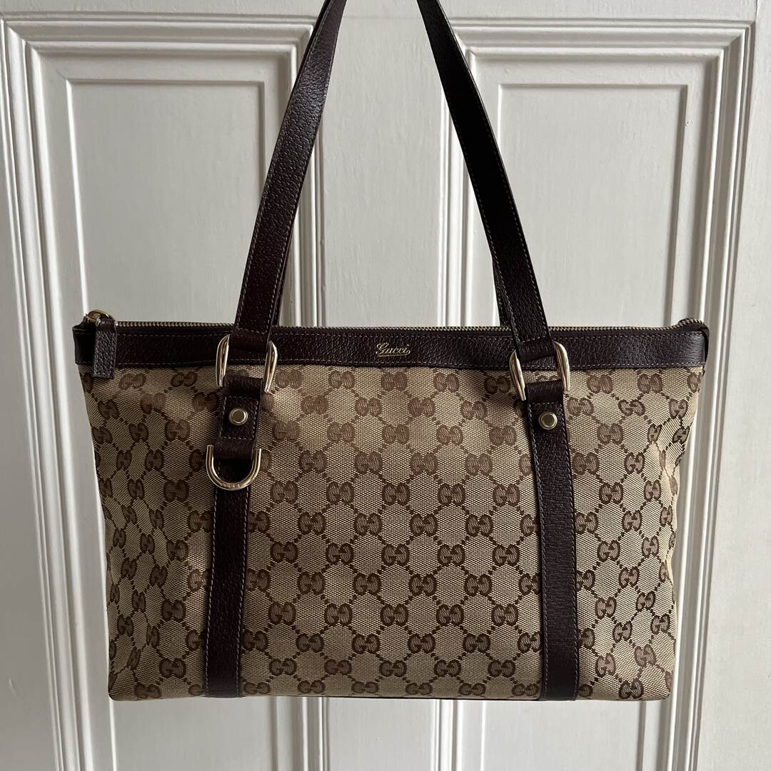 Gucci GG Canvas Abbey Brown Shoulder Bag