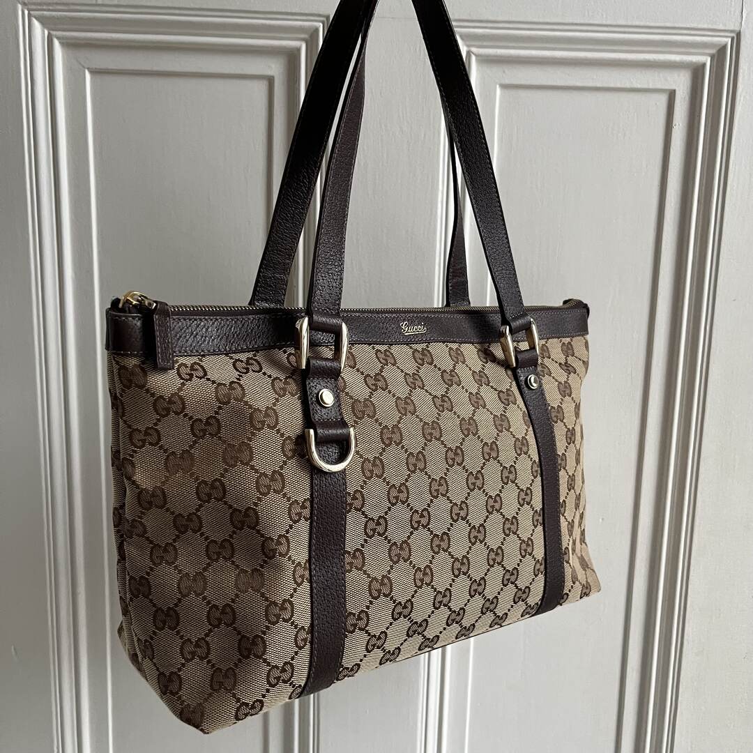 Gucci GG Canvas Abbey Brown Shoulder Bag