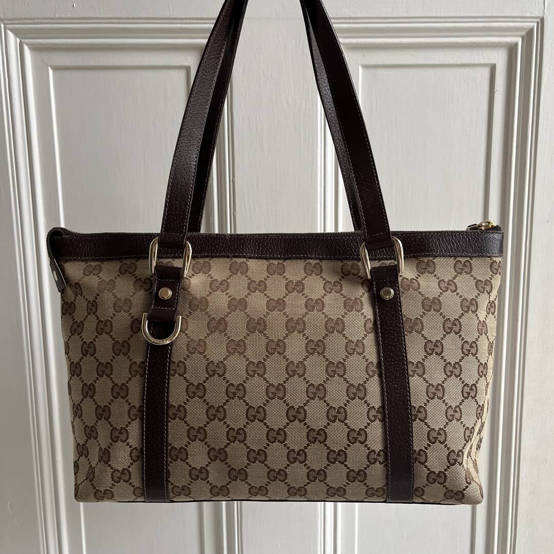 Gucci GG Canvas Abbey Brown Shoulder Bag