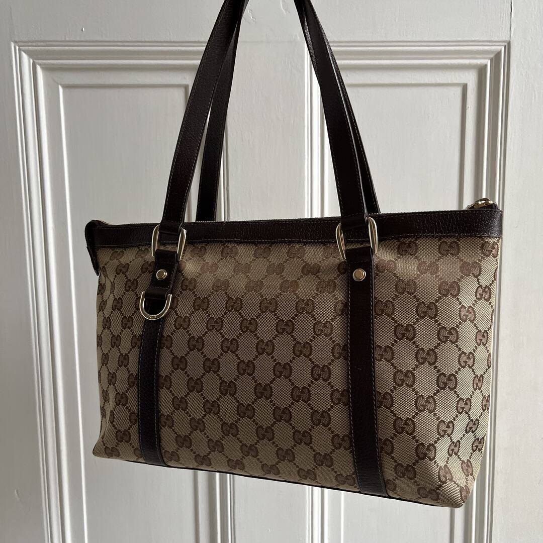 Gucci GG Canvas Abbey Brown Shoulder Bag