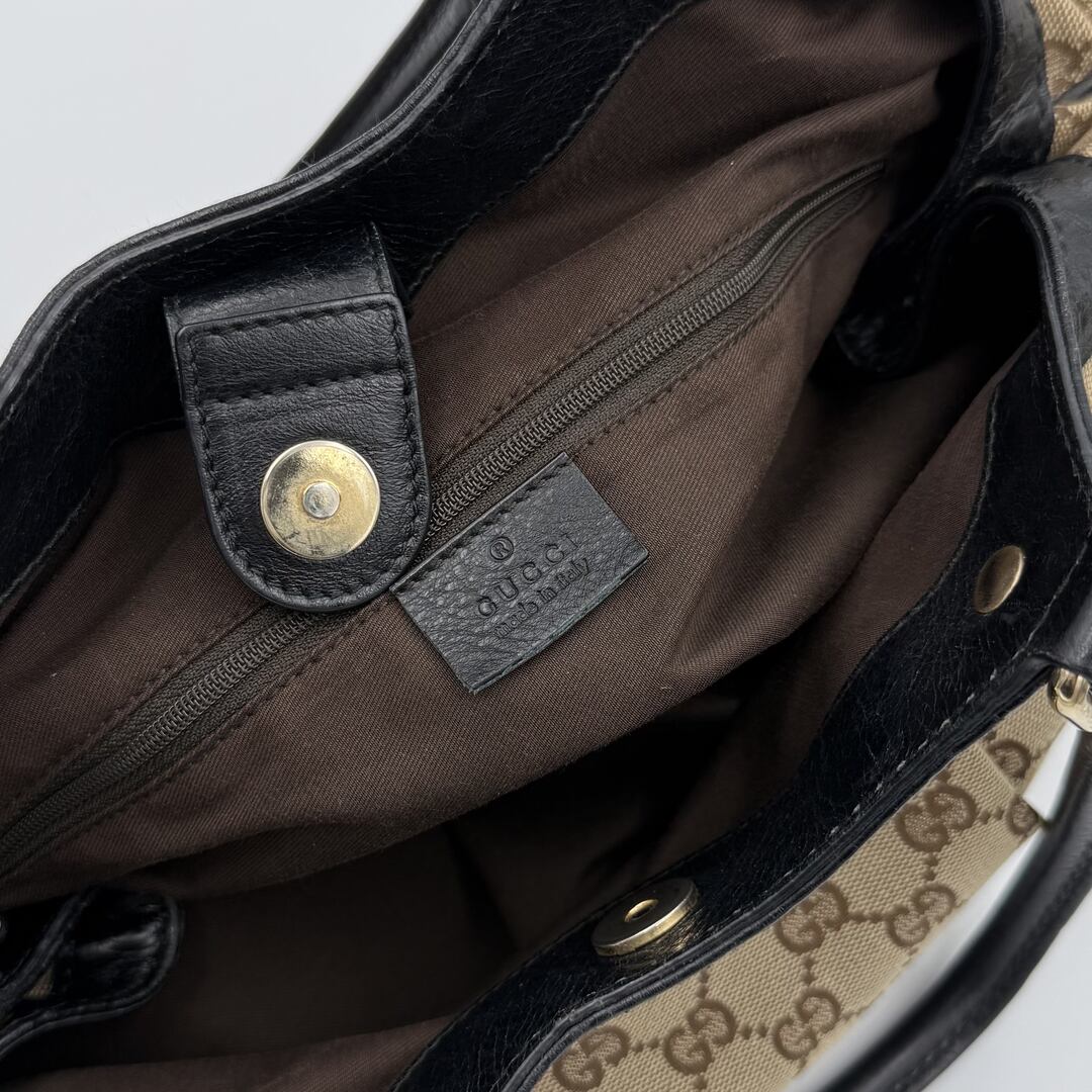 Gucci Monogram Sukey Black Tote Bag