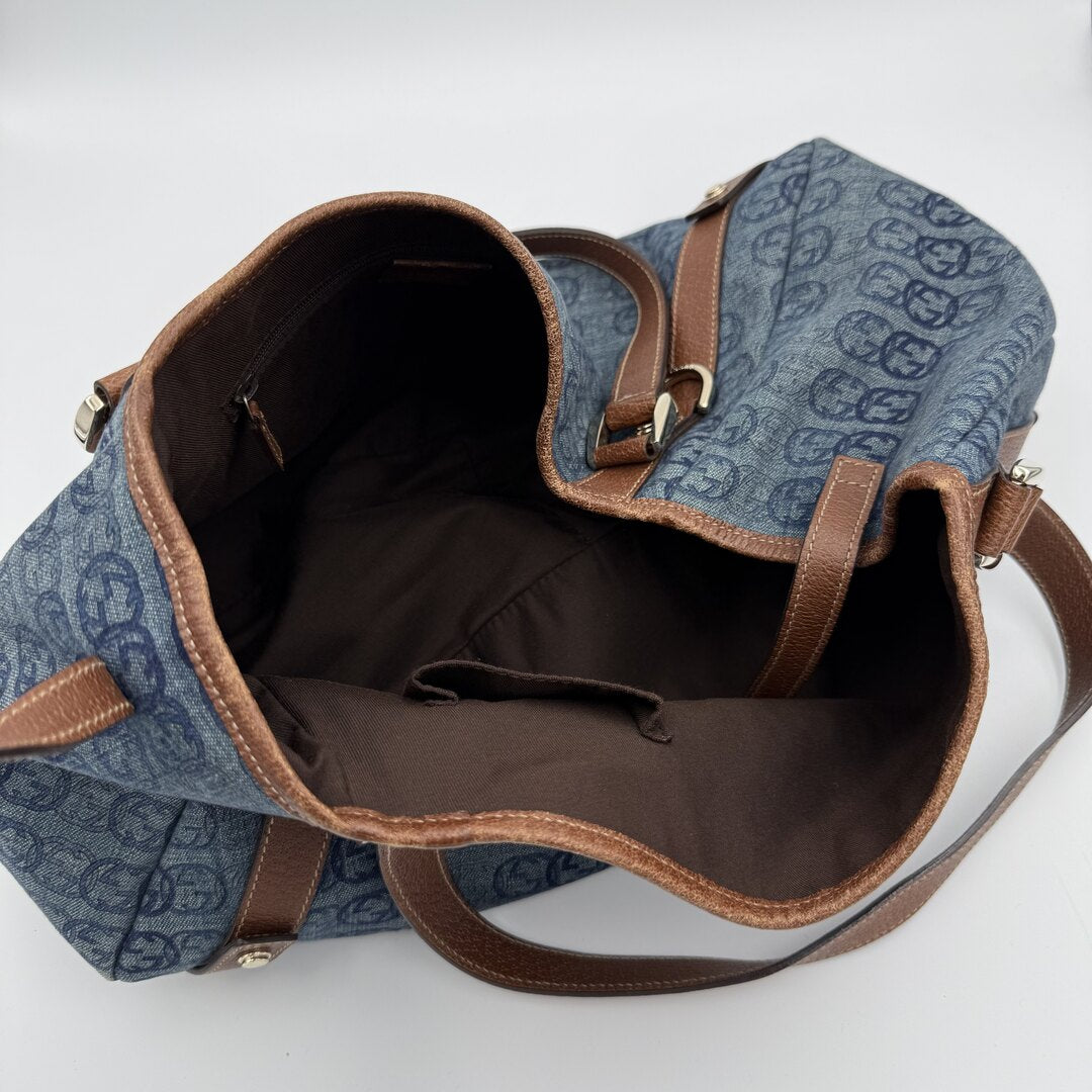 Gucci GG Denim Abbey Tote Bag