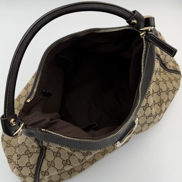 Gucci GG Canvas Abbey Brown Shoulder Bag