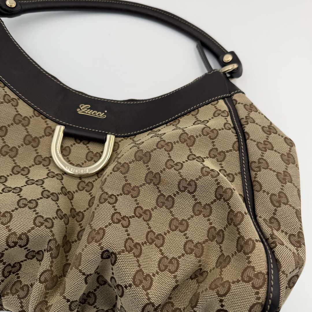 Gucci GG Canvas Abbey Brown Shoulder Bag