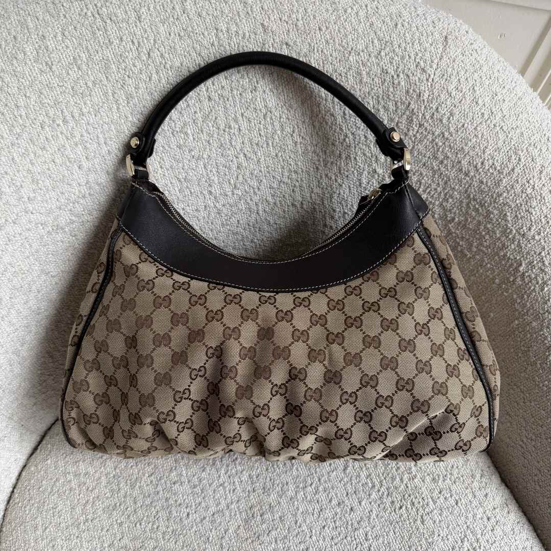 Gucci GG Canvas Abbey Brown Shoulder Bag