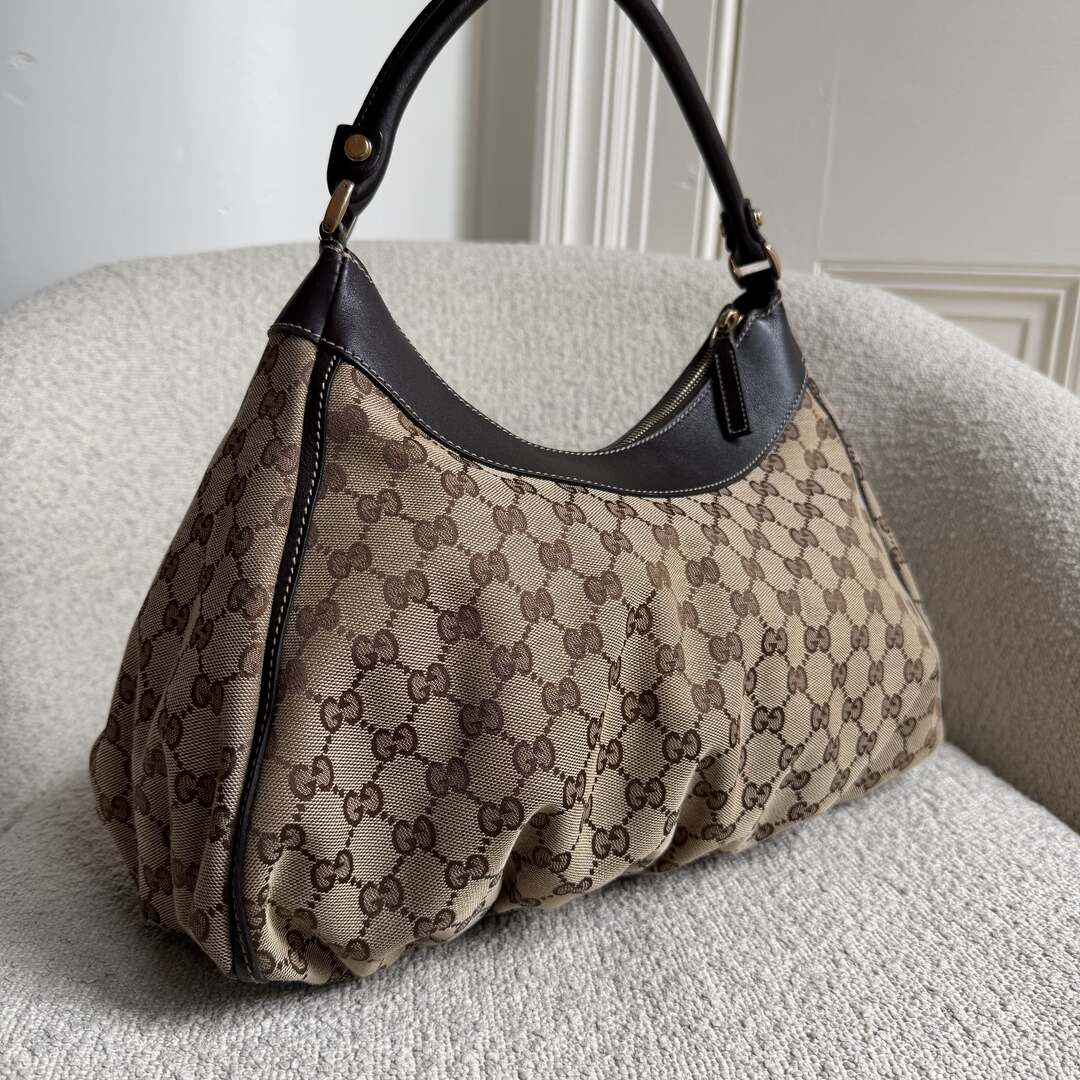 Gucci GG Canvas Abbey Brown Shoulder Bag