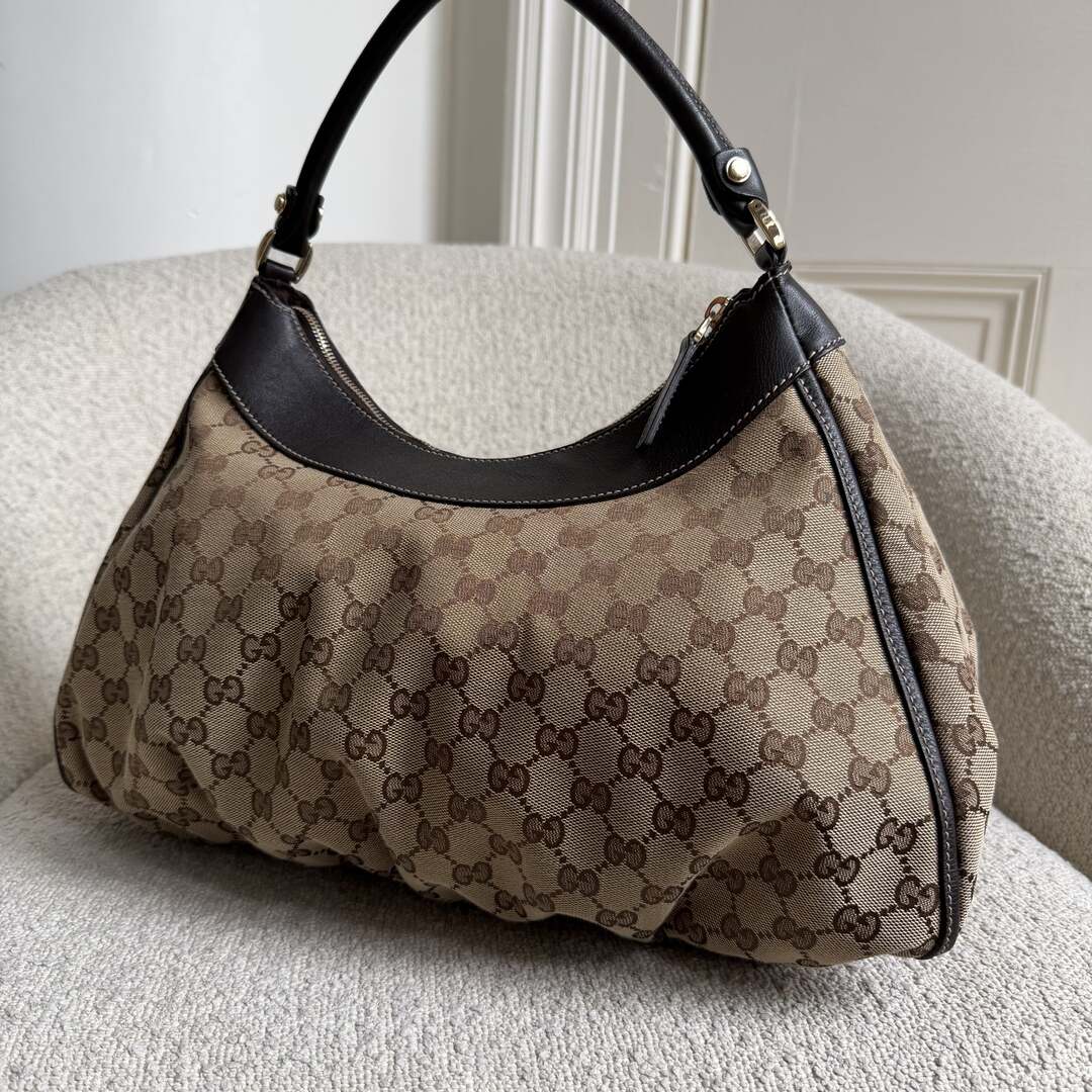 Gucci GG Canvas Abbey Brown Shoulder Bag