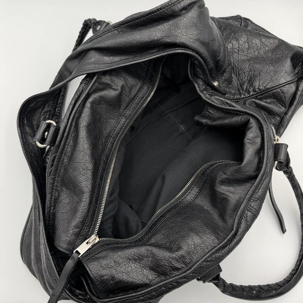 2014 Balenciaga Motocross Classic Bridge Black Leather Bag