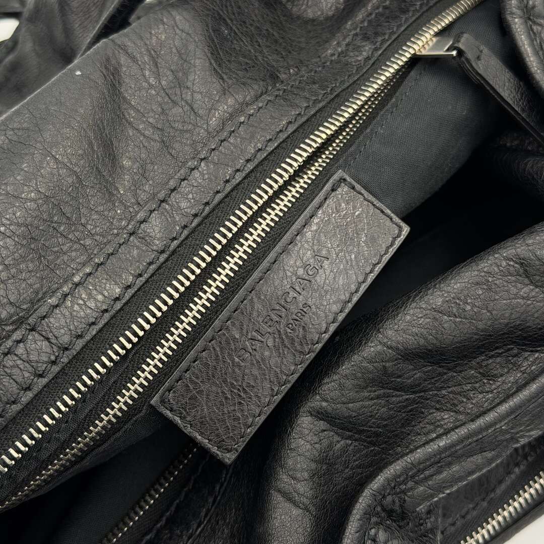 2014 Balenciaga Motocross Classic Bridge Black Leather Bag