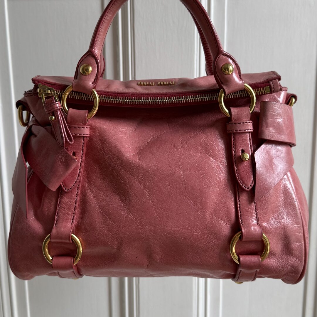 Miu Miu Mini Vitello Lux Baby Pink Leather Handbag