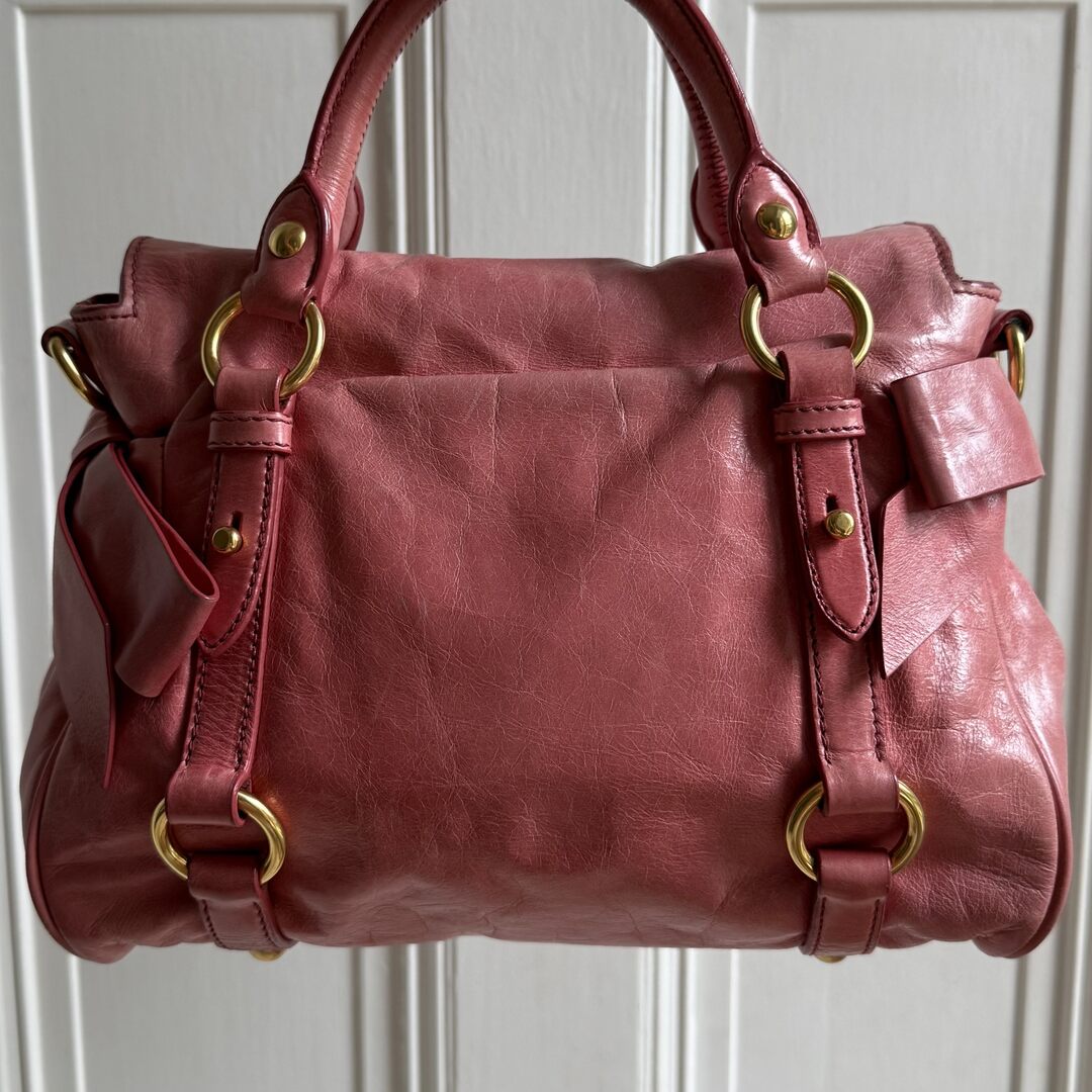 Miu Miu Mini Vitello Lux Baby Pink Leather Handbag