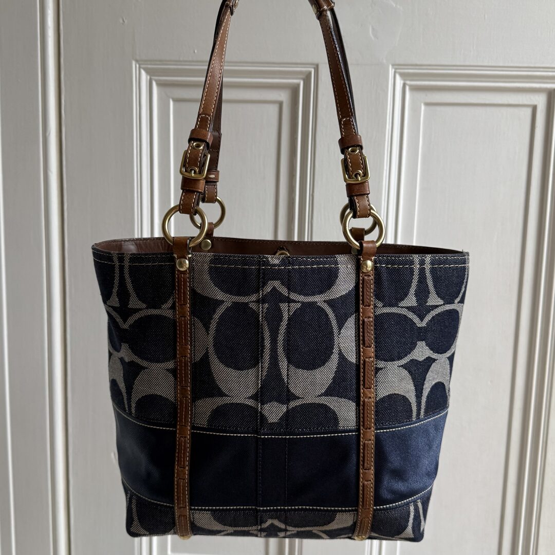 Coach Signature Denim Tote Bag