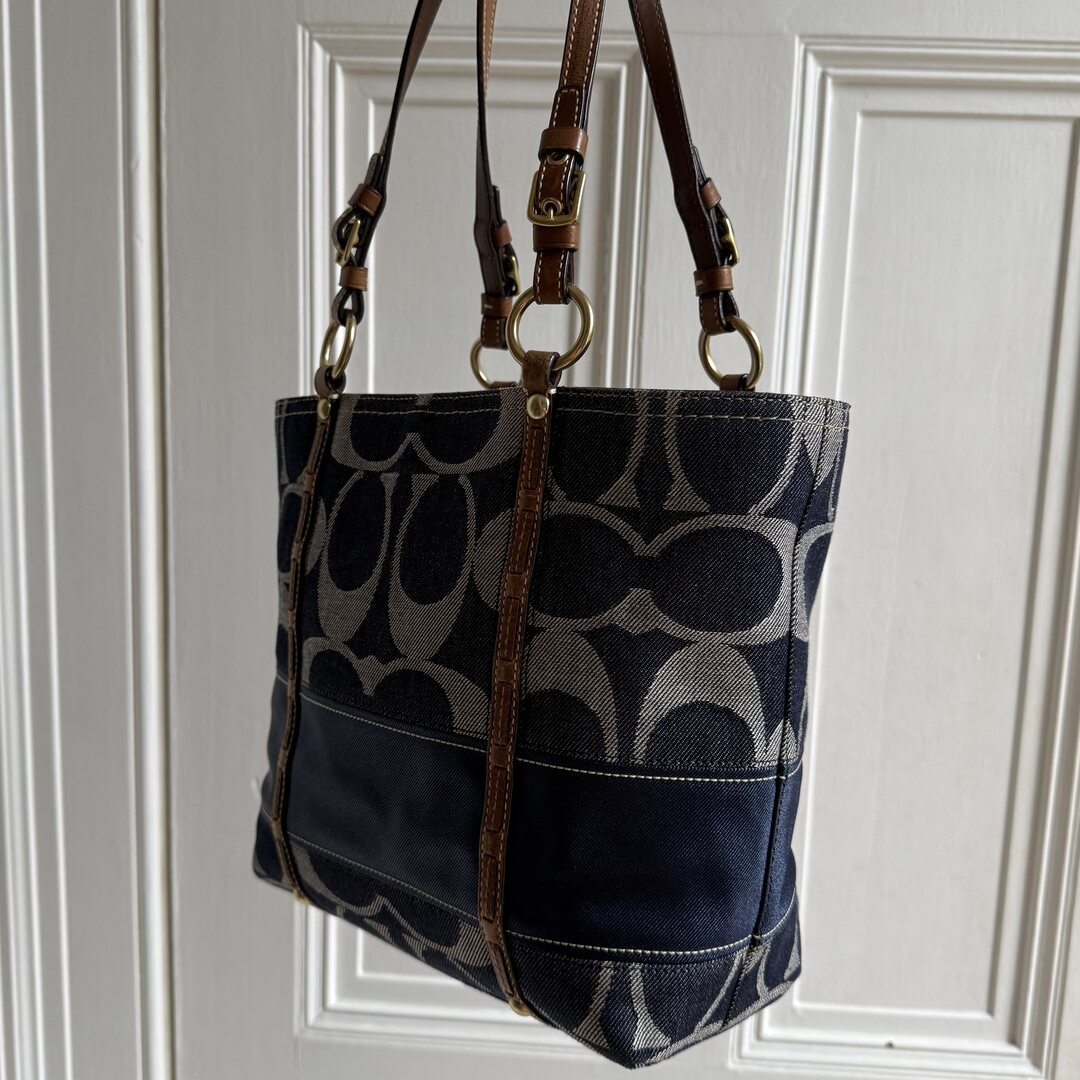 Coach Signature Denim Tote Bag